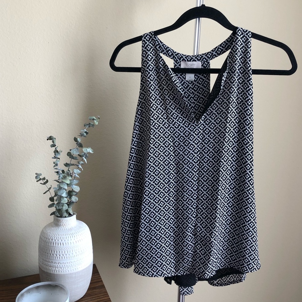 Loft Floral Sleeveless Blouse